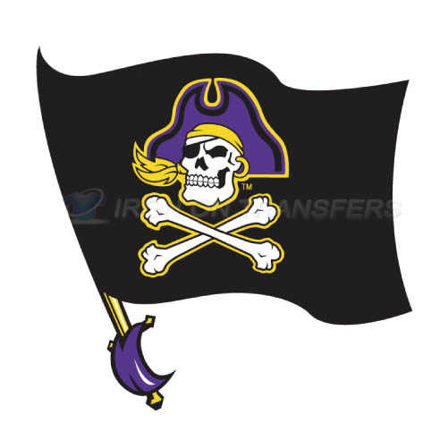 East Carolina Pirates Logo T-shirts Iron On Transfers N4307 - Click Image to Close